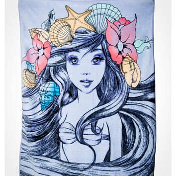 354x354 Ariel Sketch Fleece Blanket From Spencers Gifts Washington Wish - Ariel Sketch