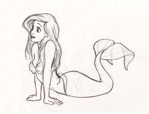 500x383 Ariel Sketch Arty Ariel, Sketches And Drawings - Ariel Sketch