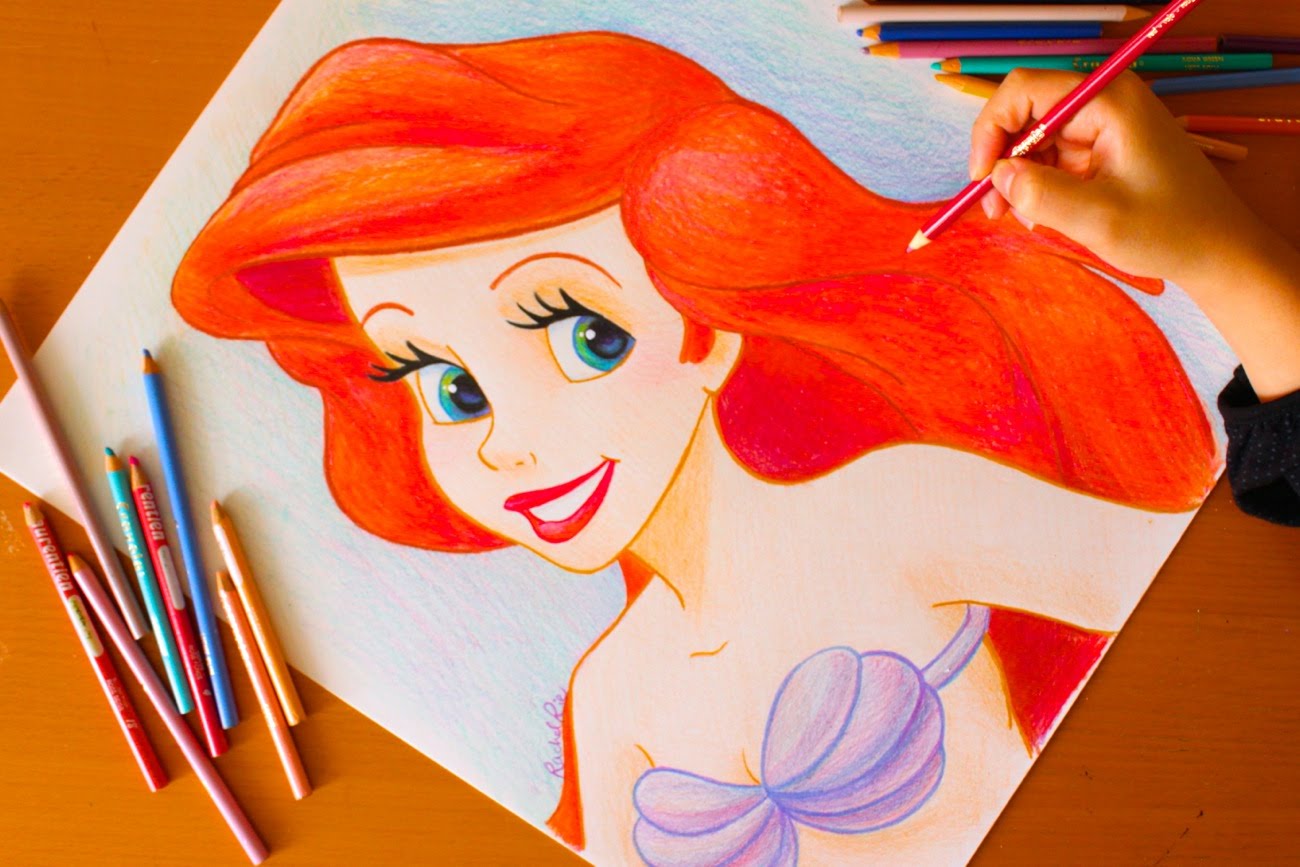 1300x867 Drawing Princess Ariel Little Mermaid Budget Art - Ariel Sketch