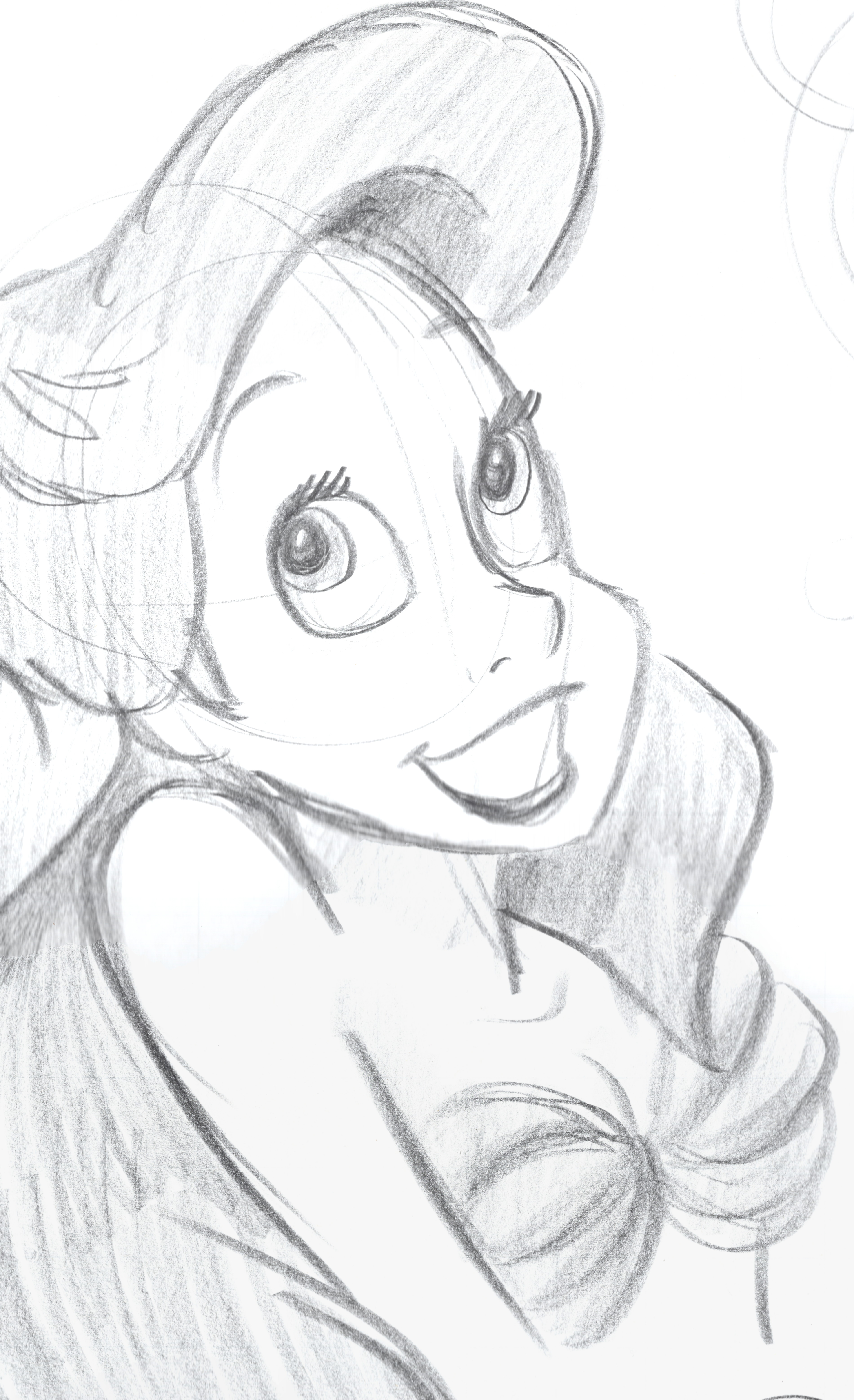 3801x6233 Stacia Martin Ariel Sketch (2011) Disney Collector Archives - Ariel Sketch