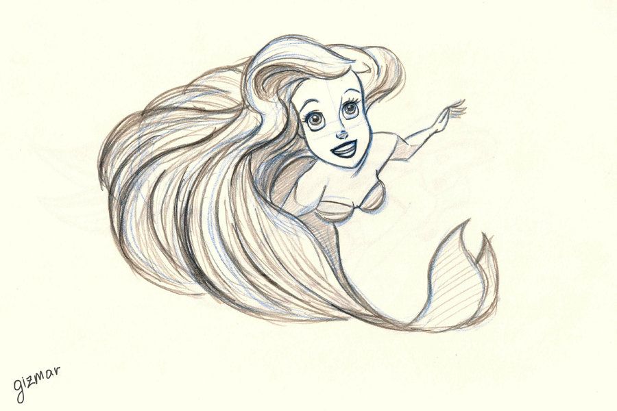 900x600 Ariel Sketch 4 By ~gizmar Sketches - Ariel Sketch