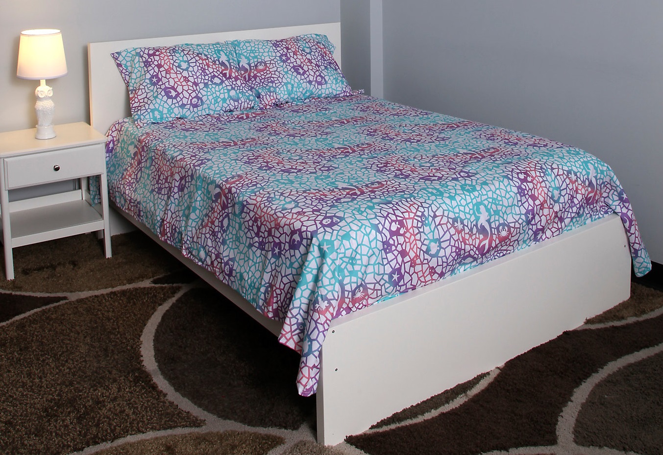 1353x929 Disney The Little Mermaid Ombre Ariel Microfibre Full Double Sheet - Ariel Sketch Bedding