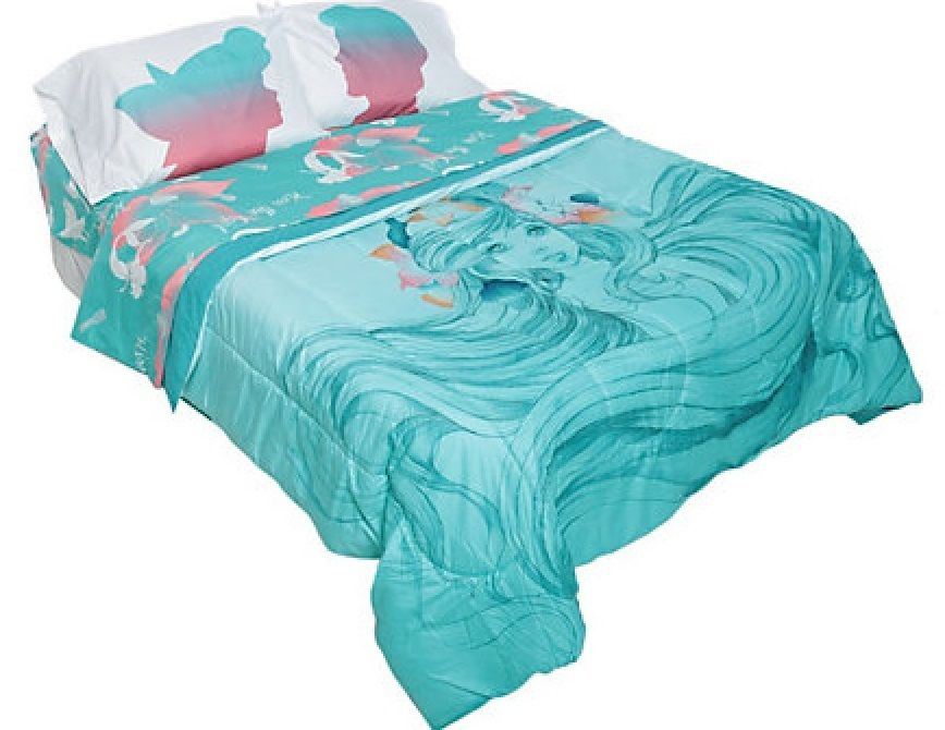 868x670 The Little Mermaid Ariel Sketch Full Queen Comforter + 4 Piece - Ariel Sketch Bedding
