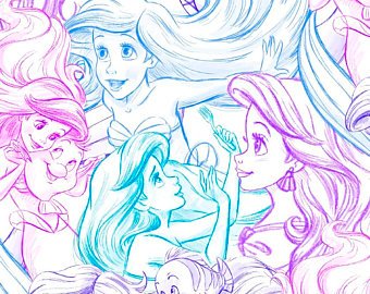 340x270 Ariel Fabric Etsy - Ariel Sketch Blanket