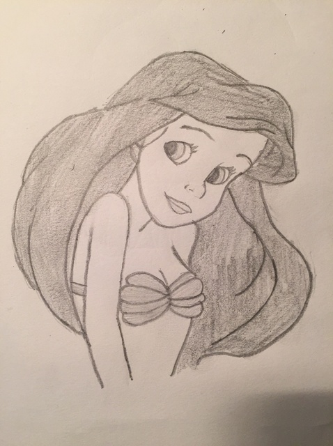 478x640 How To Draw Ariel (The Little Mermaid) - Ariel The Little Mermaid Sketches