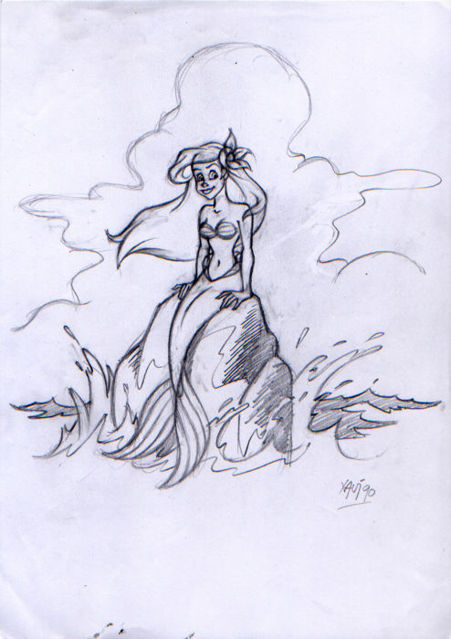 494x700 Mateu, Xavier Vives - Ariel The Little Mermaid Sketches