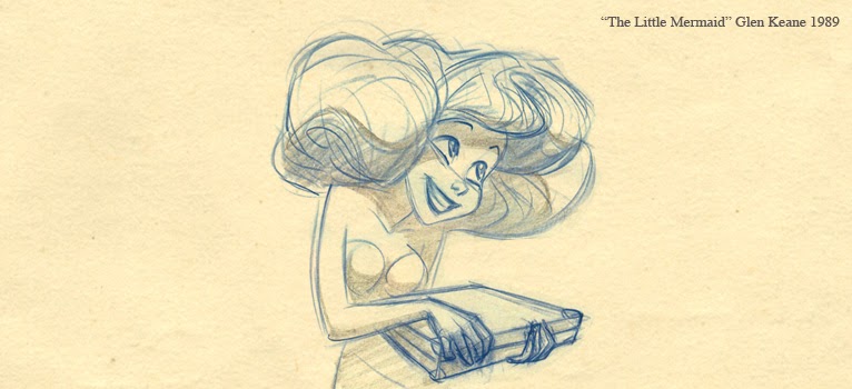 766x350 The Art Of Glen Keane. Ariel - Ariel The Little Mermaid Sketches