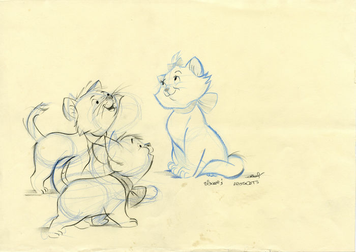 700x496 Albers, Henk - Aristocats Sketches