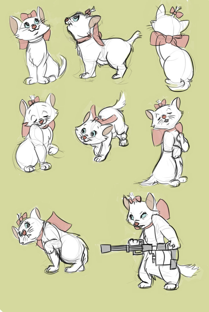 732x1091 Aristocats Marie Sketches By Artistlimited - Aristocats Sketches