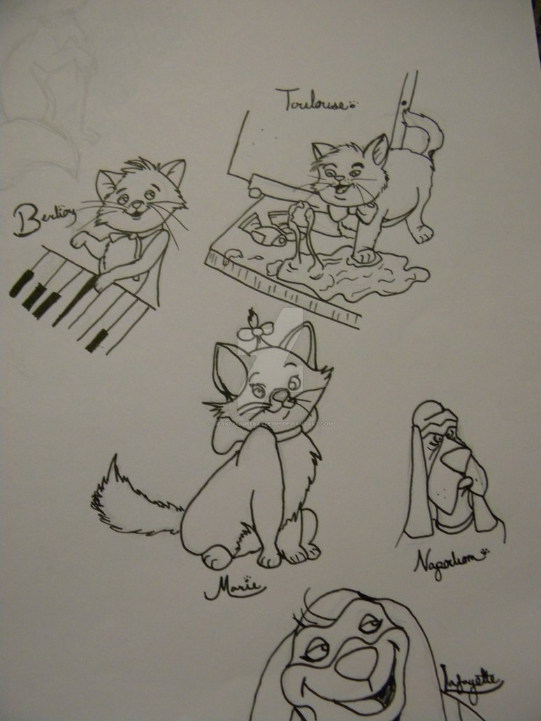 774x1032 Aristocats Sketches By Darklylightkayleigh - Aristocats Sketches