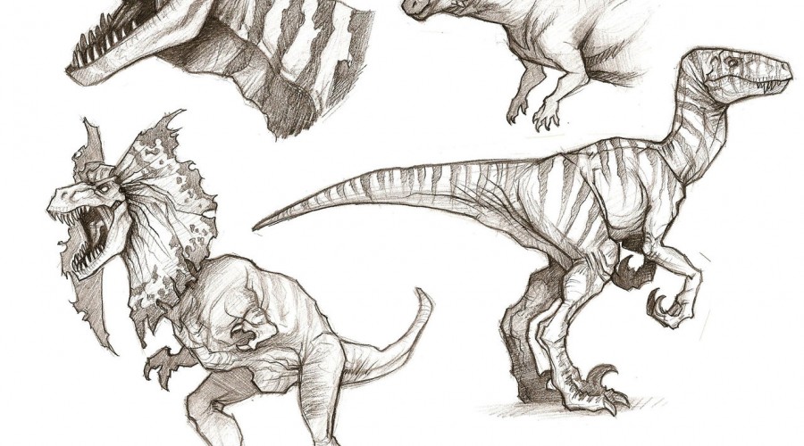 900x500 Various Dino Sketches Arkpaint The Best Paint Ark Warpaint - Ark Sketch