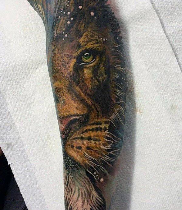 600x692 The King 105 Best Lion Tattoos For Men Improb - Arm Tattoo Sketches