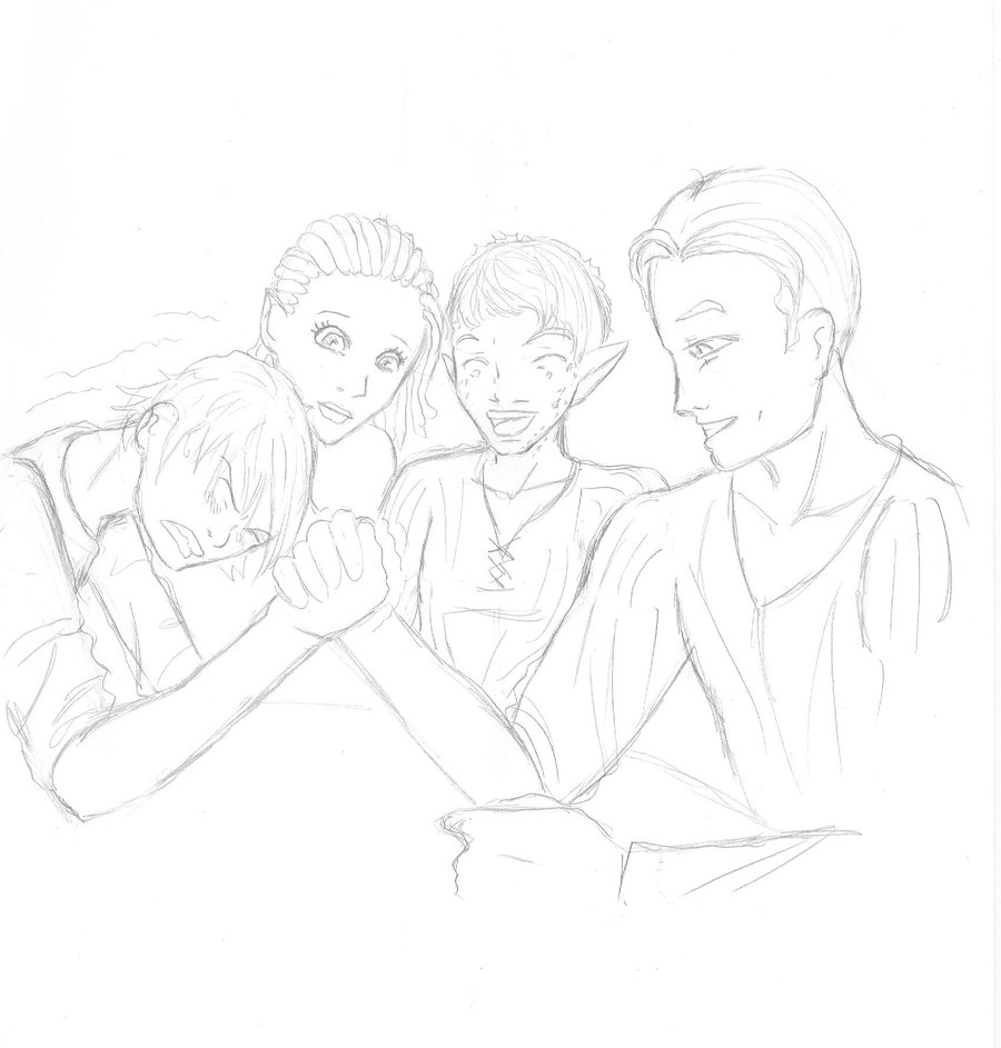 900x943 Arm Wrestling Sketch By Avalon620 - Arm Wrestling Sketch
