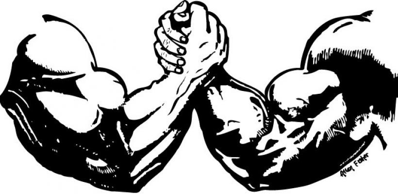 820x401 15 Wrestler Clipart Clip Art For Free Download On Mbtskoudsalg - Arm Wrestling Sketch