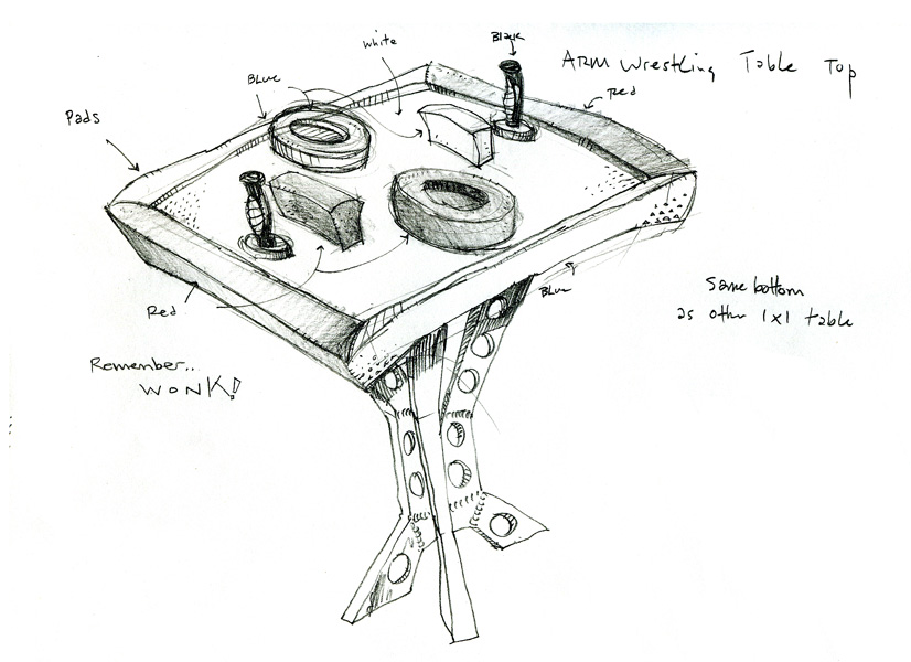 826x600 Concept Sketches For An Original Title - Arm Wrestling Sketch