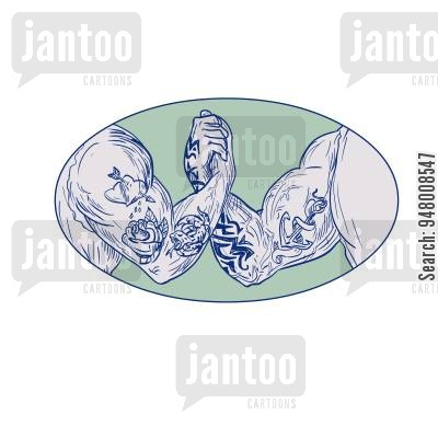 400x400 Arm Wrestle Cartoons - Arm Wrestling Sketch