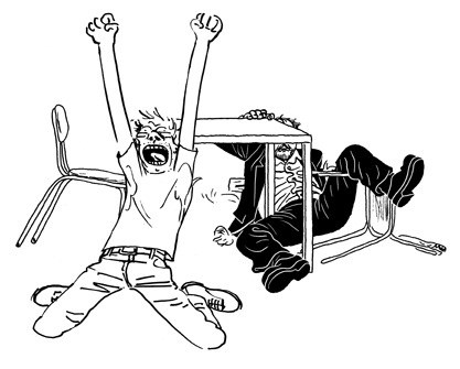 417x335 Arm Wrestling Illustrations Your Internet Concierge - Arm Wrestling Sketch