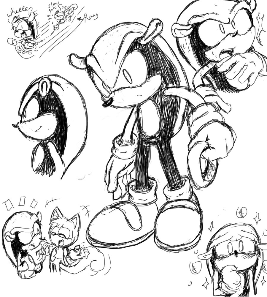 900x1000 Mighty The Armadillo Sketch By Sonicmiku - Armadillo Sketch