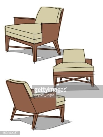 359x478 Modern Classic Armchair Drawing Illustration Stock Vectors - Armchair Sketch