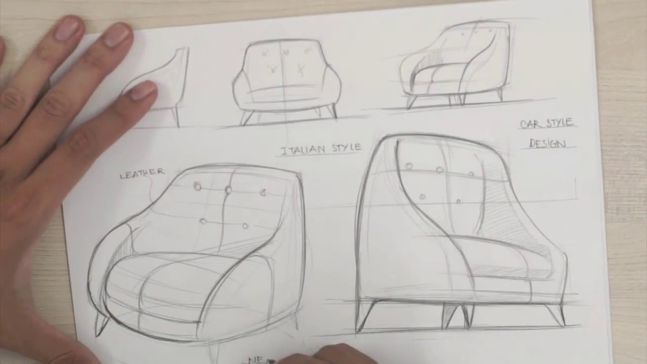 1280x720 Armchair Industrial Amp Product Design Sketching - Armchair Sketch