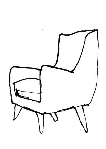 357x500 Chair Sketch Misc Chair Drawing, Sketches And Drawings - Armchair Sketch