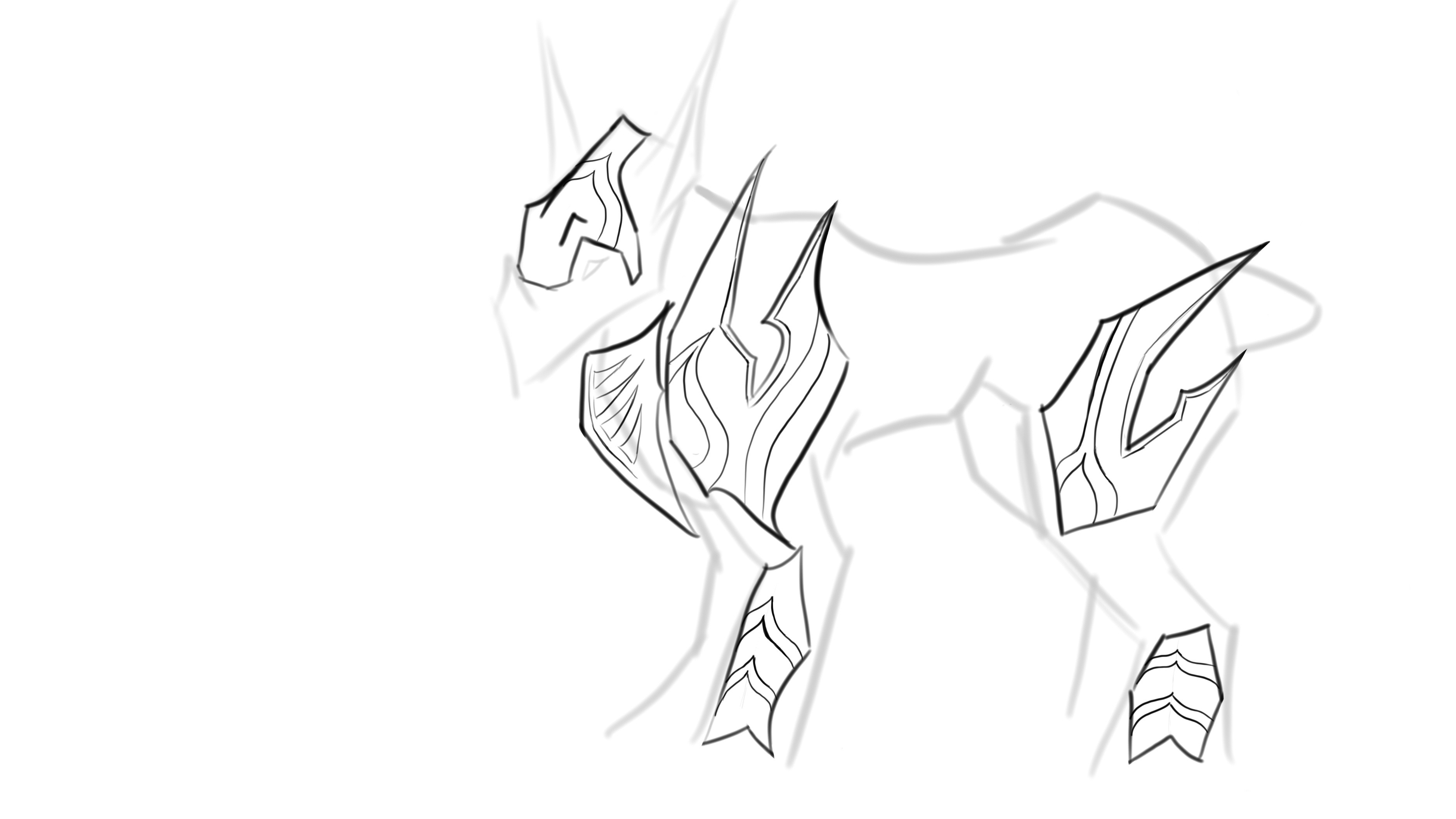 3751x2109 Kubrow Armor Sketch Warframe - Armor Sketch