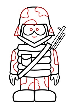 250x391 Drawing A Cartoon Soldier Army Party Drawings - Army Guy Sketch