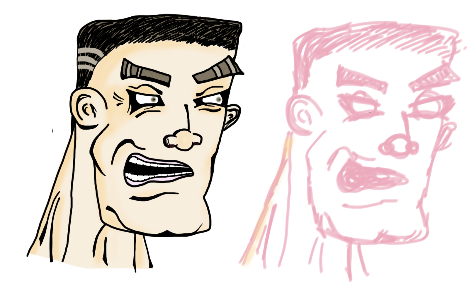 1600x998 Army Guy Doodle - Army Guy Sketch