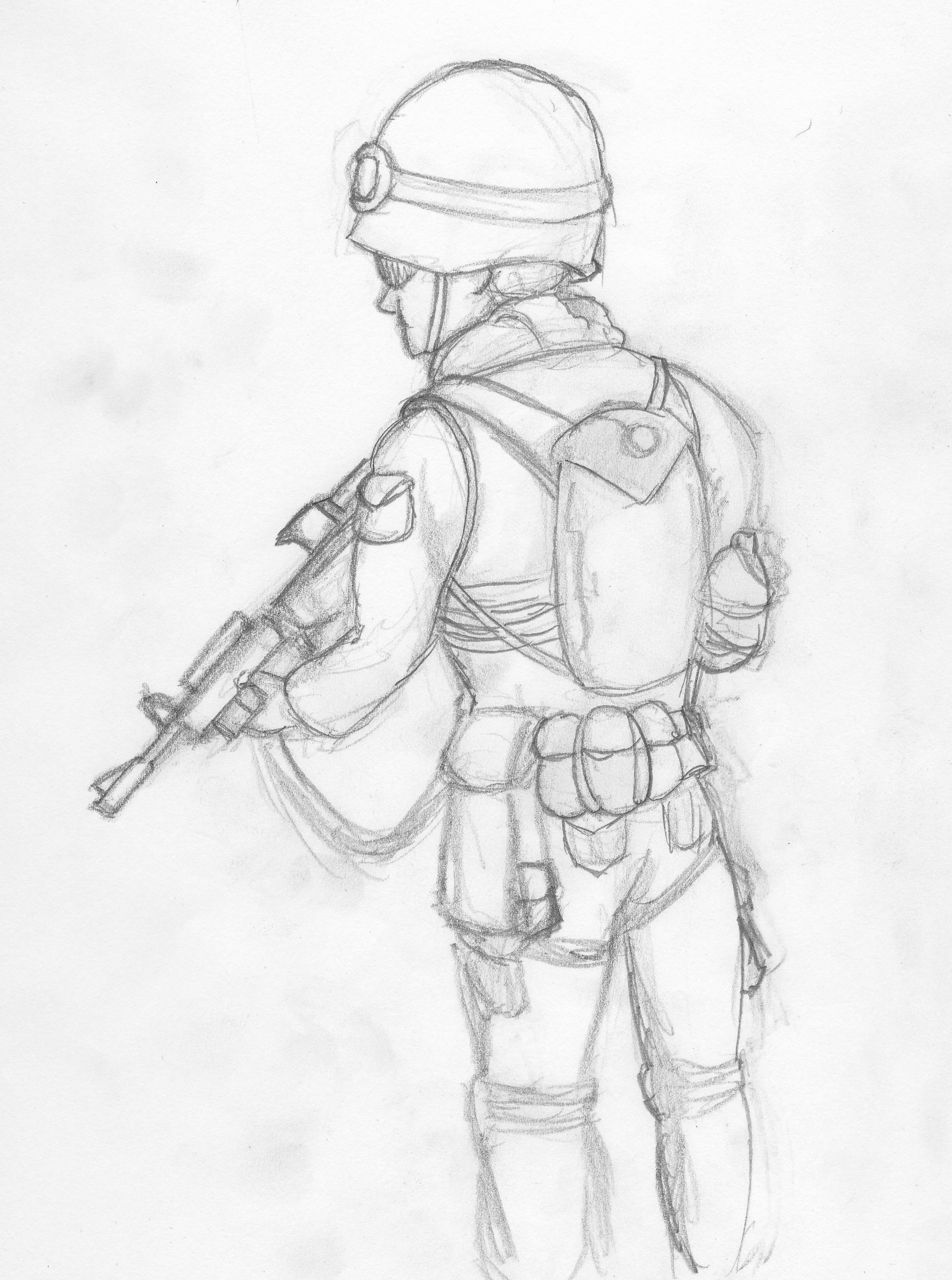 1944x2613 Army Man Sketch - Army Man Sketch