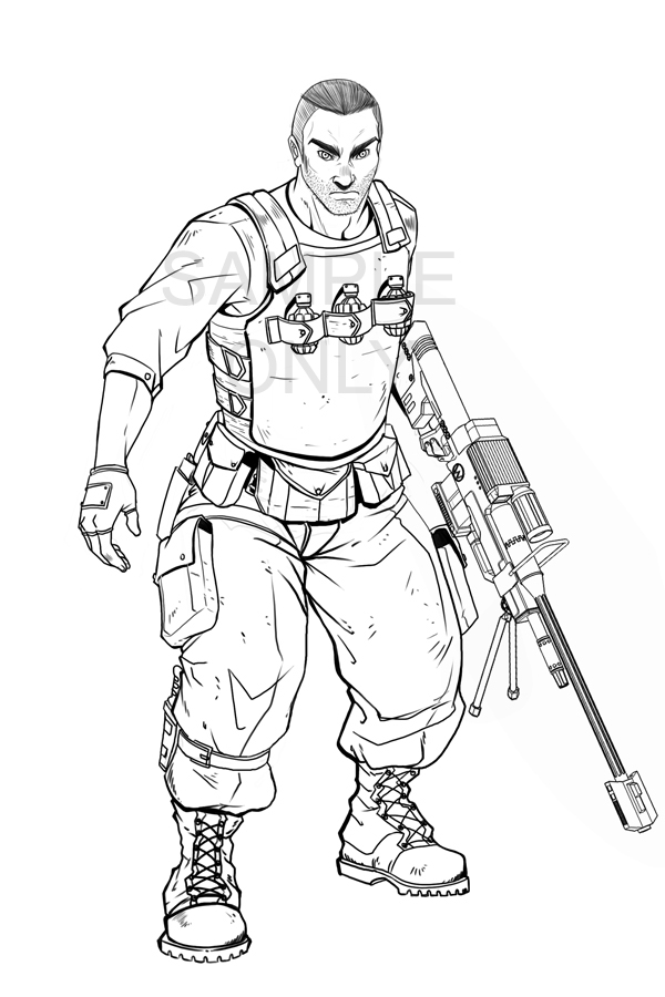 600x900 Army Man By Ah Mon - Army Man Sketch