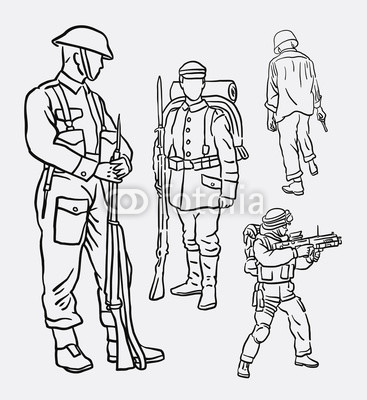 Army Man Sketch at PaintingValley.com | Explore collection of Army Man ...