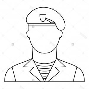 300x300 Drawing Sketch Styled African American Us Army Soldier Head In - Army Man Sketch