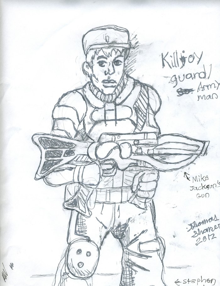 700x910 Killjoy The Raygun Chronicles - Army Man Sketch
