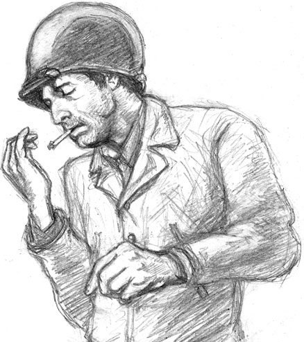 438x494 Army Wwii Gis - Army Man Sketch