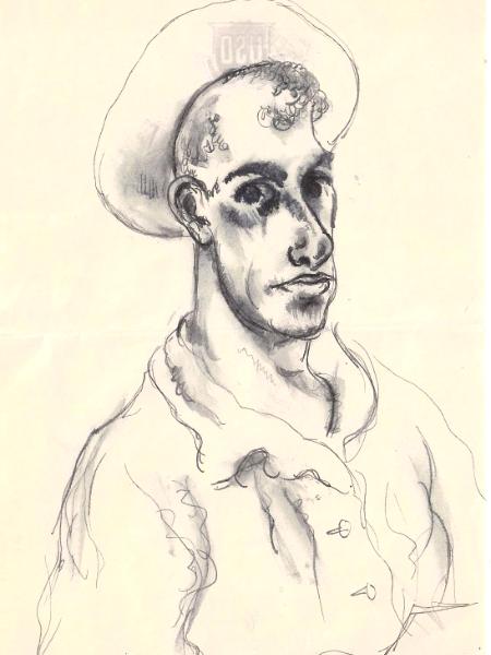 450x600 Army Sketch Of Man - Army Sketch