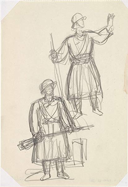 413x606 Classic Art Poster - Army Sketch