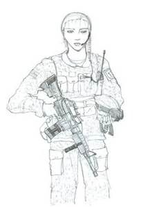 207x300 9 Best Female Soldier Images Female Soldier - Army Soldier Sketch