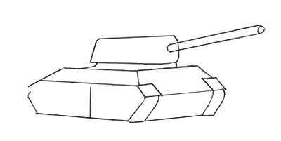 400x201 How To Draw A Tank - Army Tank Sketch