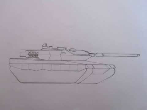 480x360 How To Draw Military Vehicles Leopard 2a6 Main Battle Tank - Army Tank Sketch