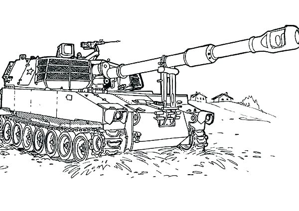 Army Tank Sketch at PaintingValley.com | Explore collection of Army ...