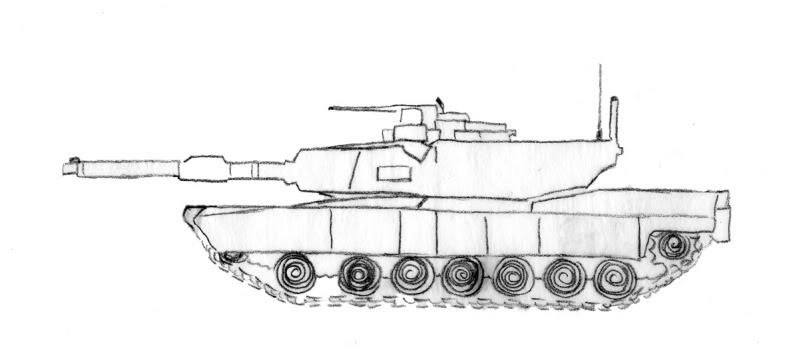 799x356 Sketch Of A Tank Adventures In Bead Embroidery - Army Tank Sketch