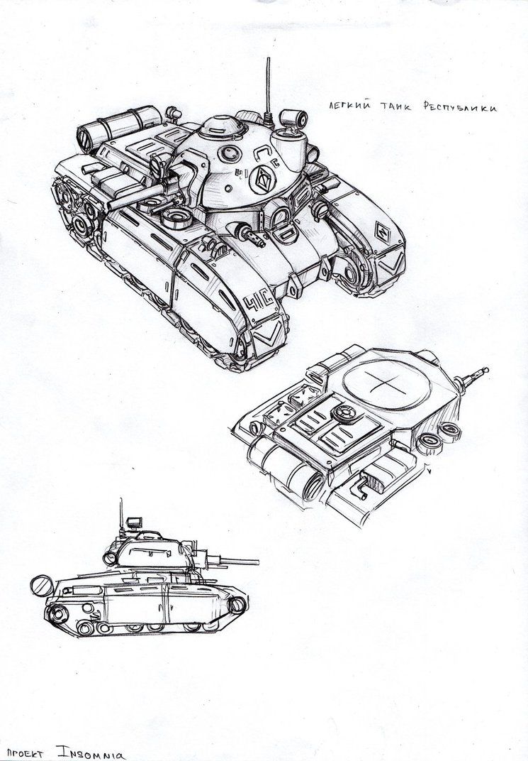 745x1072 Light Tank 1 By Tugodoomer Dizajn Lights, Vehicle - Army Tank Sketch