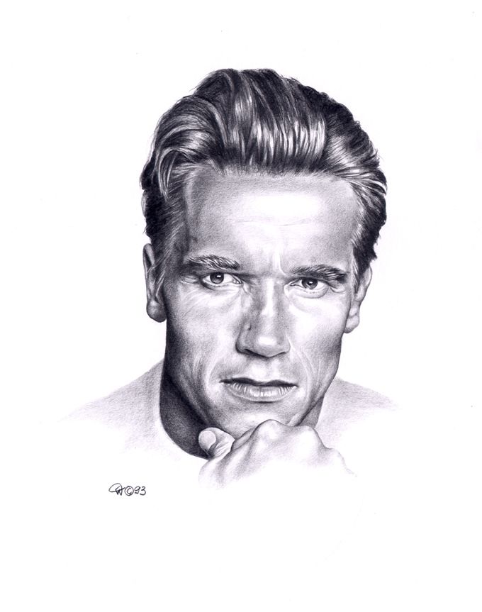 680x863 Arnold Schwarzenegger By Wendelin Best Drawing! Drawing - Arnold Schwarzenegger Sketch
