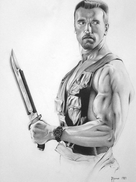 450x600 Big Knife Arnold Schwarzenegger - Arnold Schwarzenegger Sketch