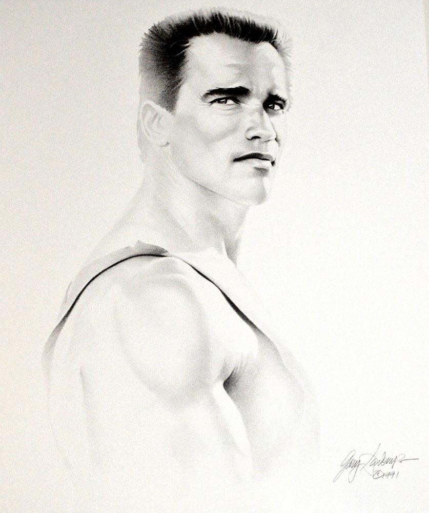 837x1000 Arnold Schwarzenegger Art Prints By Gary Saderup - Arnold Sketch