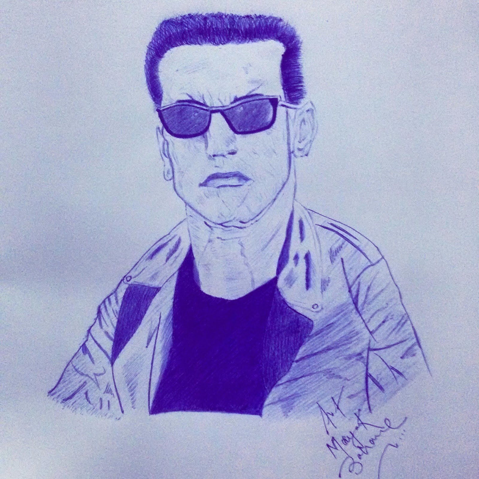 1600x1600 Ball Pen Sketches Arnold Ball Pen Sketch - Arnold Sketch