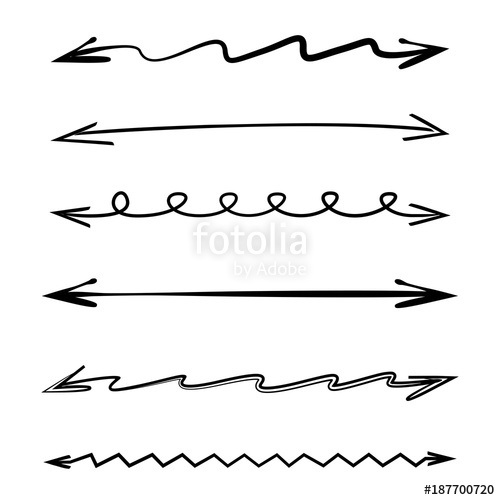 500x500 Sketch Arrow Set Stock Image And Royalty Free Vector Files On - Arrow Sketch