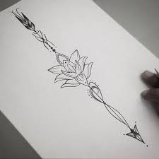 225x225 Drawn Arrow Sketch Tattoos Pictures - Arrowhead Sketch