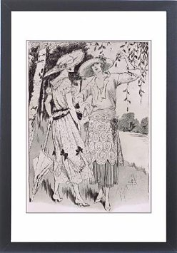 248x355 Buy Framed Print Of Art Deco Fashion Sketches, Paris, 1921 In - Art Deco Sketches