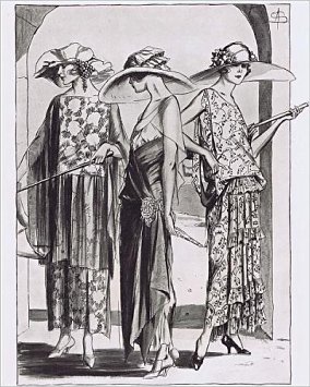 284x355 Buy Photographic Print Of Art Deco Fashion Sketches, London, 1921 - Art Deco Sketches